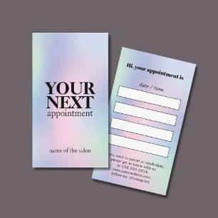 Modern Elegant Bold Pastel Gradient Appointment Card