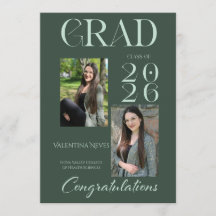 Modern elegant bold typescript dark green grad