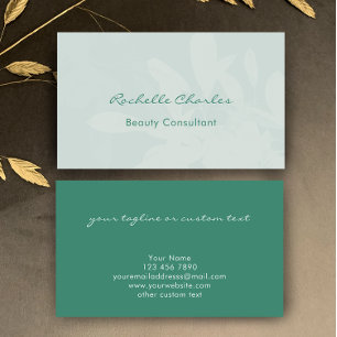 Modern Elegant Botanical Green Beauty Professional Business Card