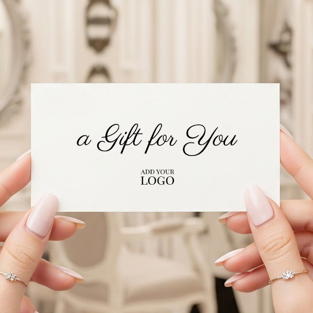 Modern Elegant Branded Logo Gift Certificate (Creator Uploaded)