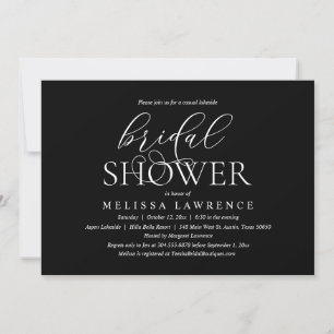 Modern Elegant Bridal Shower Dinner and Party Invitation