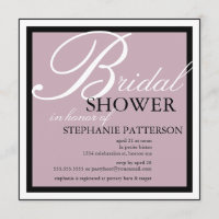 Modern & Elegant Bridal Shower in Lilac Invitation