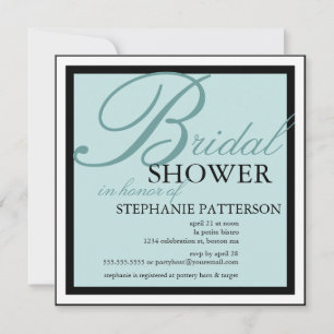 Modern & Elegant Bridal Shower in Teal Invitation