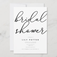 Modern Elegant Bridal Shower Invitation