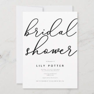 Modern Elegant Bridal Shower Invitation