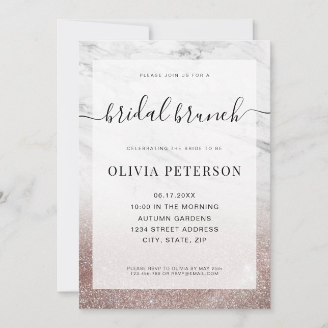Modern Elegant Bridal Shower Invitation (Front)