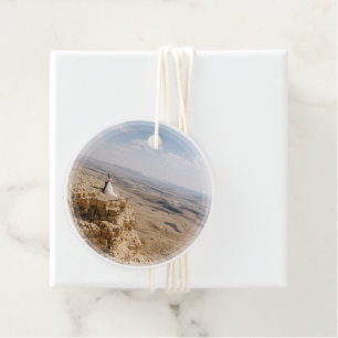 Modern Elegant Bride and Groom Photo Wedding Favour Tags