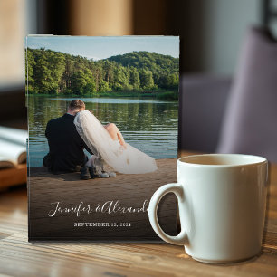 Modern elegant bride groom couple photo block