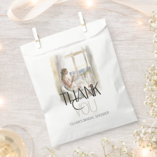 Modern Elegant Bride in Wedding Gown Bridal Shower Favour Bags