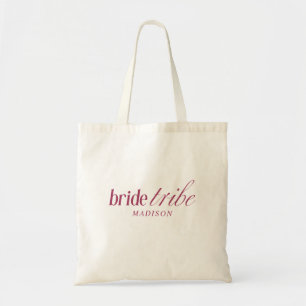 Modern Elegant Bride Tribe Script Typography Tote Bag