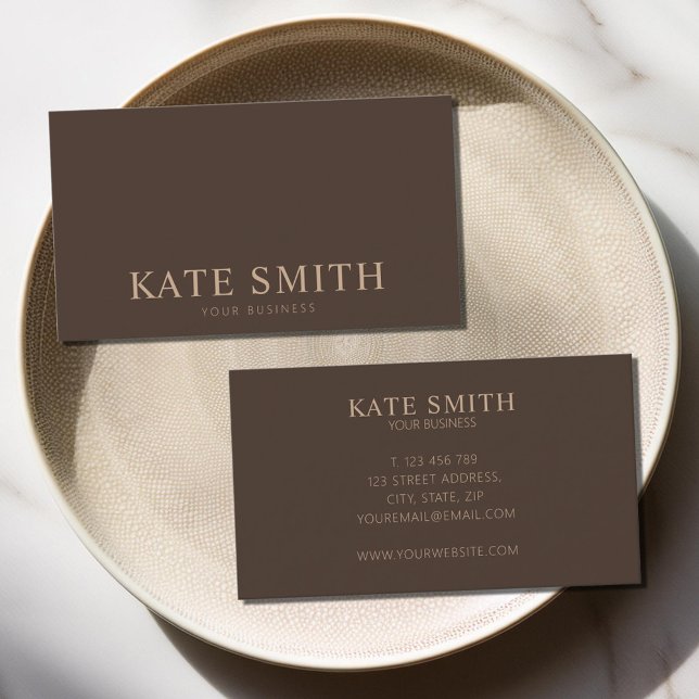 Modern Elegant Brown Business Card (Creator Uploaded)