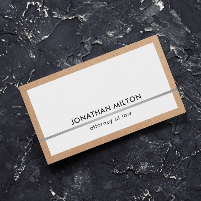 Modern Elegant Brown Faux Silver Consultant Business Card (Creator Uploaded)