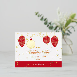 Modern Elegant Business Christmas  Foil Invitation