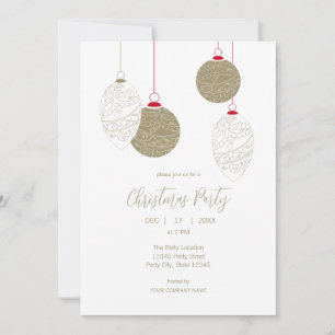 Modern Elegant Business Christmas Party Invitation