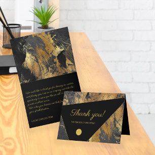 Modern elegant business customer thank you card