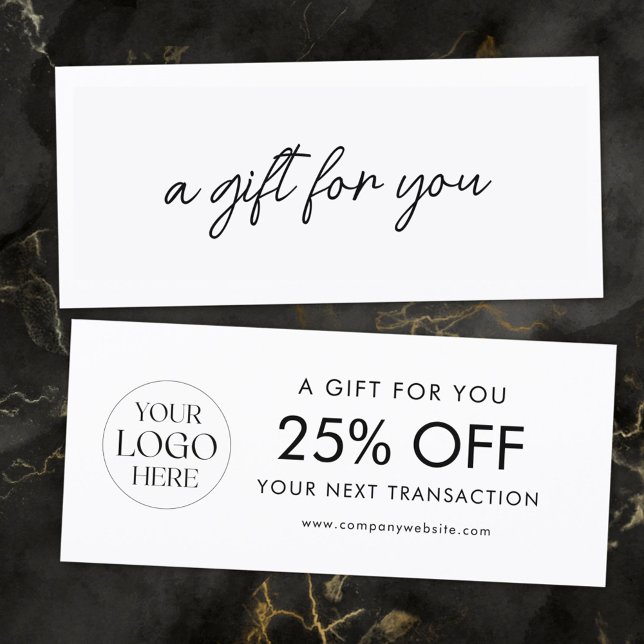 Modern Elegant Business Logo Discount Card (Front and Back)