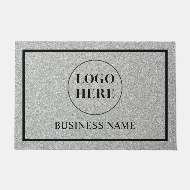 Modern Elegant Business Logo Doormat (Front)