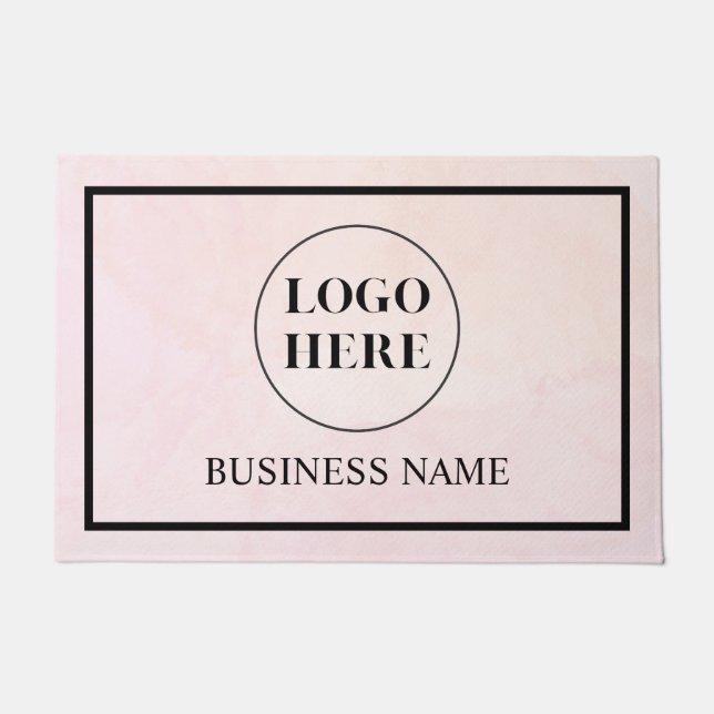 Modern Elegant Business Logo Doormat (Front)