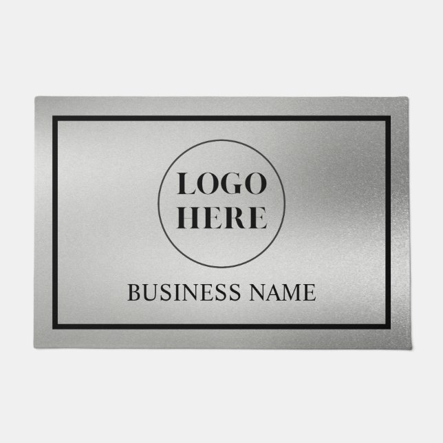 Modern Elegant Business Logo Doormat (Front)
