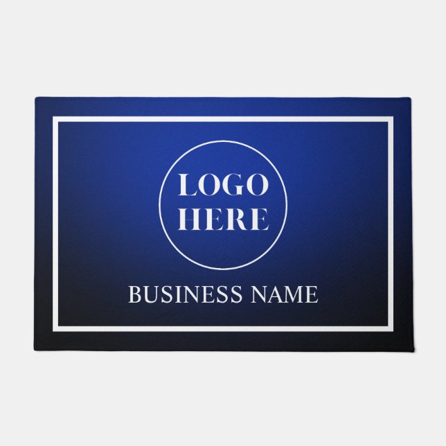 Modern Elegant Business Logo Doormat (Front)