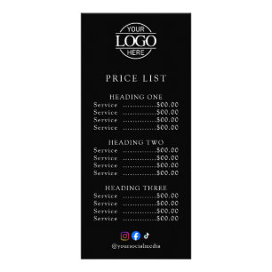 Modern Elegant Business Logo Salon Menu Price List