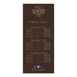 Modern Elegant Business Logo Salon Menu Price List