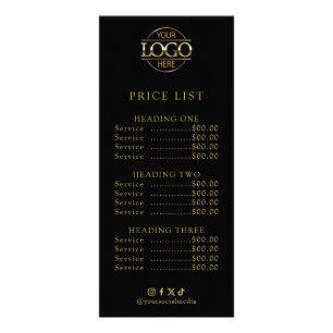 Modern Elegant Business Logo Salon Menu Price List
