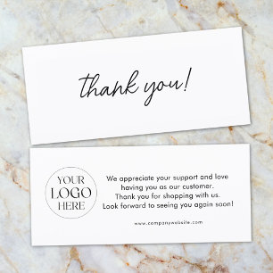 Modern Elegant Business Logo Thank You Card