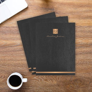 Modern elegant business professional monogrammed pocket folder