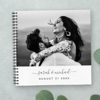 Modern Elegant Calligraphy 2 Photo Wedding Guest