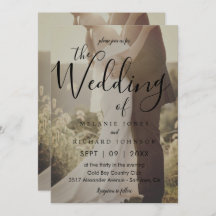 Modern Elegant Calligraphy Photo Overlay Wedding
