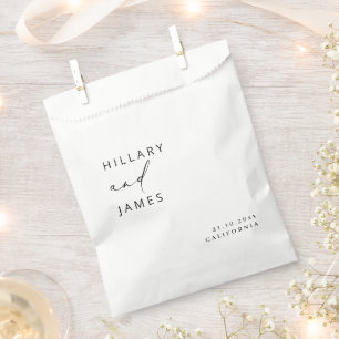 Modern Elegant Calligraphy Wedding   Favour Bags
