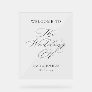 Modern Elegant Calligraphy Wedding Welcome Sign