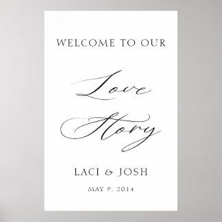 Modern Elegant Calligraphy Welcome Wedding Sign