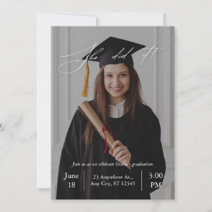 Modern Elegant Celebration Graduation Invitation