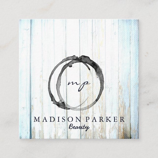 Modern Elegant Champagne Abstract Beauty Stylist S Square Business Card (Front)