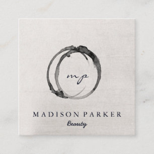 Modern Elegant Champagne Abstract Beauty Stylist S Square Business Card