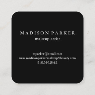 Modern Elegant Champagne Abstract Beauty Stylist Square Business Card