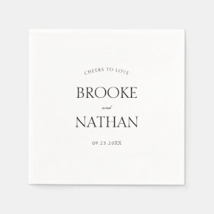 Modern Elegant Cheers to Love Wedding Napkin