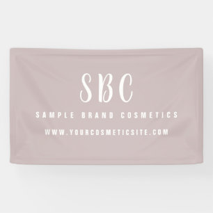 Modern Elegant Chic Cosmetics Business Monogram Banner