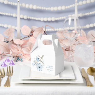 Modern Elegant Chic Dusty Blue Wedding Favour Box
