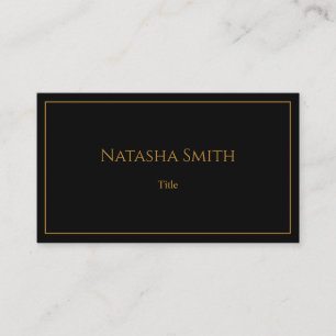 Modern Elegant Chic Gold Business Card
