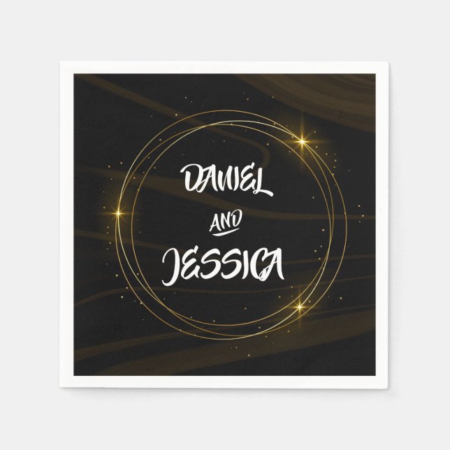Modern Elegant Chic  gold  Light Napkin (Front)