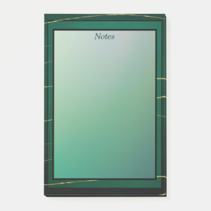 Modern Elegant Chic Green And Gold Post-it Notes
