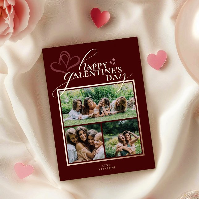 Modern Elegant Chic Photo Galentine's Day Card (Creator Uploaded)