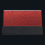 Modern Elegant Chic Red Glitter Desk Business Card Holder<br><div class="desc">Elegant glamourous red glittery  background. An elegant and sophisticated designe. The perfect cool gift idea for her on any occasion.</div>