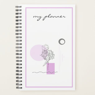 Modern Elegant Chic Simple Abstract Geometric Plan Planner