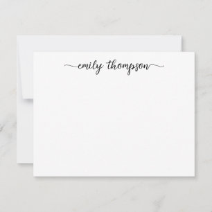 Modern Elegant Chic Swash Script Name Calligraphy Card