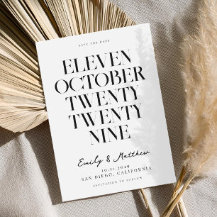 Modern Elegant Chic Wedding Save The Date
