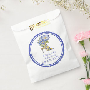 Modern Elegant Chinoiserie Floral High-Heel Event Favour Bags